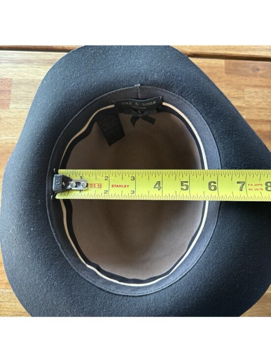 RAG & BONE Womens‎ Wool Felt Floppy Brim Fedora Hat Pecan Brown Made In USA Sz M main image 8